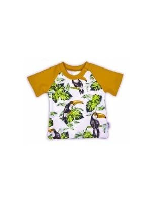 Zdjęcie produktu Bawełniany t-shirt chłopięcy w tropikalny wzór TUKAN Nicol