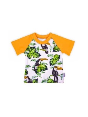 Zdjęcie produktu Bawełniany t-shirt chłopięcy w tropikalny wzór TUKAN Nicol