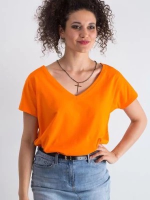 Zdjęcie produktu Bawełniany t-shirt damski pomarańczowy BASIC FEEL GOOD