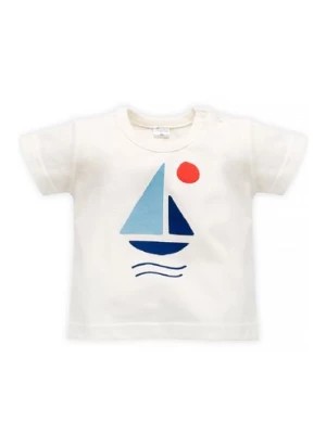 Zdjęcie produktu Bawełniany t-shirt dla chłopca Sailor ecru Pinokio