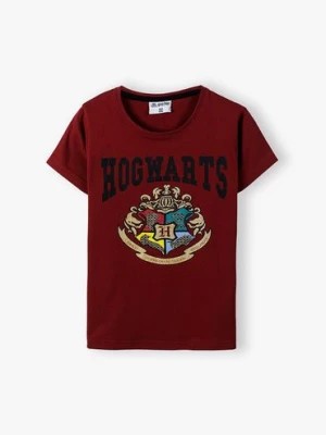 Zdjęcie produktu Bawełniany t-shirt dziewczęcy Harry Potter - bordowy