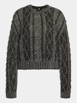 Zdjęcie produktu BDG Urban Outfitters Sweter Cropped Acid Cable 77097343 Szary Cropp Fit