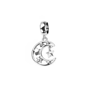Zdjęcie produktu Beads srebrny - księżyc - Dots Dots - Biżuteria YES