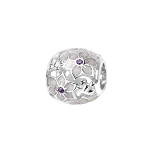 Zdjęcie produktu Beads srebrny z cyrkoniami - kwiaty - Dots Dots - Biżuteria YES
