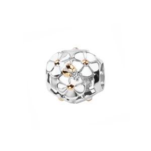Zdjęcie produktu Beads srebrny z cyrkoniami - kwiaty - Dots Dots - Biżuteria YES