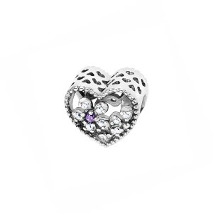 Zdjęcie produktu Beads srebrny z cyrkoniami - serce - Dots Dots - Biżuteria YES
