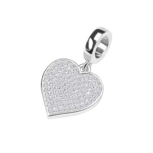 Zdjęcie produktu Beads srebrny z cyrkoniami - serce - Scarlet Scarlet - Biżuteria YES