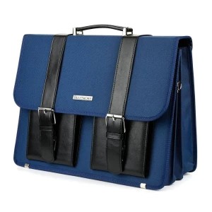 Zdjęcie produktu Beltimore luksusowa męska aktówka teczka torba duża na laptopa niebieska granatowy Merg