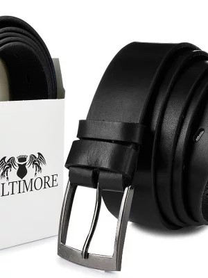 Zdjęcie produktu Beltimore skórzany licowy pasek męski czarny premium E14 czarny r.105-120 cm Merg
