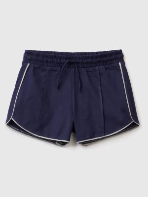 Zdjęcie produktu Benetton, 100% Cotton Shorts With Drawstring, size L, Dark Blue, Kids United Colors of Benetton