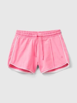 Zdjęcie produktu Benetton, 100% Cotton Shorts With Drawstring, size L, Pink, Kids United Colors of Benetton
