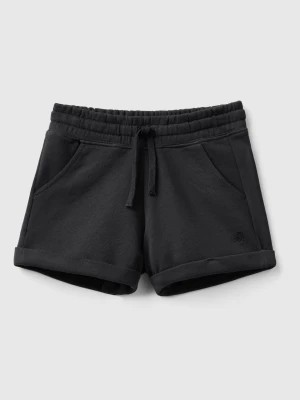 Zdjęcie produktu Benetton, 100% Cotton Sweat Shorts, size M, Black, Kids United Colors of Benetton
