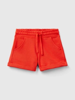 Zdjęcie produktu Benetton, 100% Cotton Sweat Shorts, size M, Red, Kids United Colors of Benetton