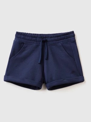 Zdjęcie produktu Benetton, 100% Cotton Sweat Shorts, size S, Dark Blue, Kids United Colors of Benetton