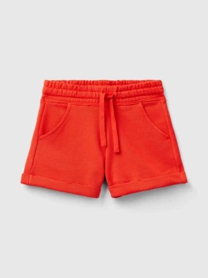 Zdjęcie produktu Benetton, 100% Cotton Sweat Shorts, size S, Red, Kids United Colors of Benetton