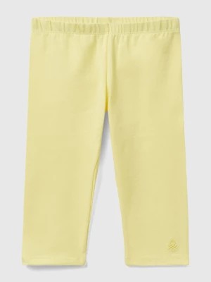 Zdjęcie produktu Benetton, 3/4 Leggings In Stretch Cotton, size 82, Yellow, Kids United Colors of Benetton