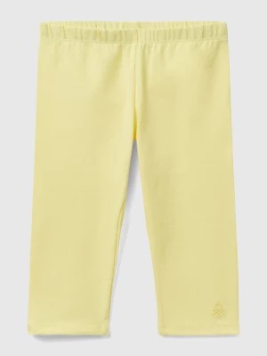 Zdjęcie produktu Benetton, 3/4 Leggings In Stretch Cotton, size 90, Yellow, Kids United Colors of Benetton