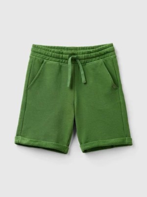 Zdjęcie produktu Benetton, Bermudas In Pure Cotton Sweat, size XL, Military Green, Kids United Colors of Benetton