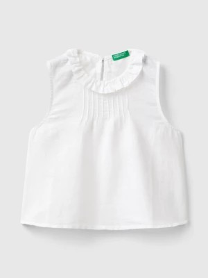 Zdjęcie produktu Benetton, Blouse With Ruffle Collar, size 90, White, Kids United Colors of Benetton