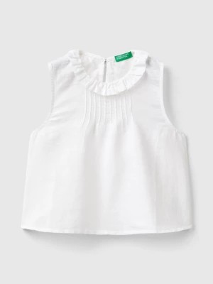Zdjęcie produktu Benetton, Blouse With Ruffle Collar, size 98, White, Kids United Colors of Benetton
