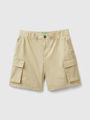 Zdjęcie produktu Benetton, Cargo Bermuda Shorts In Stretch Cotton, size 2XL, Beige, Kids United Colors of Benetton