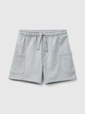 Zdjęcie produktu Benetton, Cargo Shorts In Organic Cotton, size 104, Light Gray, Kids United Colors of Benetton