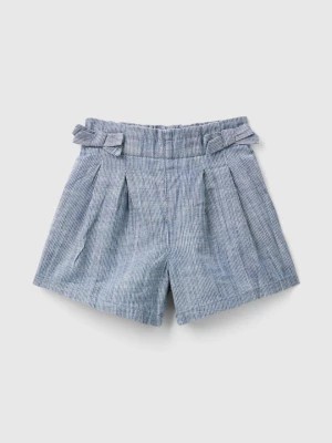 Zdjęcie produktu Benetton, Chambray Paperbag Shorts, size 98, Blue, Kids United Colors of Benetton