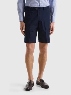 Zdjęcie produktu Benetton, Chino Bermuda Shorts In Canvas, size 42, Dark Blue, Men United Colors of Benetton