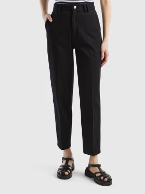 Zdjęcie produktu Benetton, Chino Trousers In Cotton And Modal®, size , Black, Women United Colors of Benetton