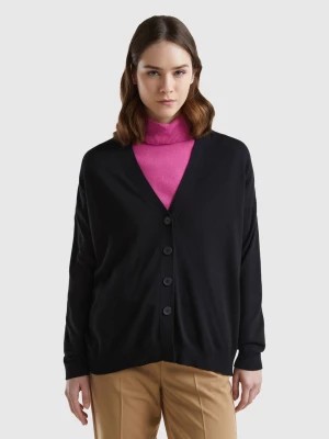 Zdjęcie produktu Benetton, Cotton And Modal® Blend Cardigan, size S, Black, Women United Colors of Benetton