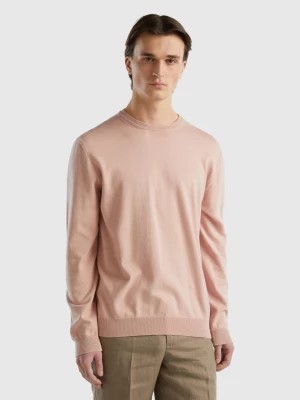 Zdjęcie produktu Benetton, Crew Neck Sweater In 100% Cotton, size XL, Soft Pink, Men United Colors of Benetton