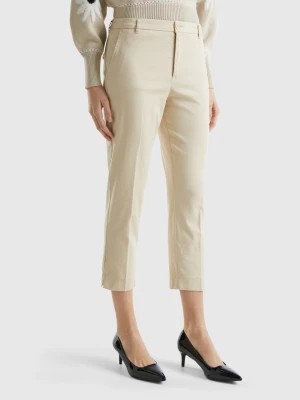 Zdjęcie produktu Benetton, Cropped Chinos In Stretch Cotton, size , Beige, Women United Colors of Benetton