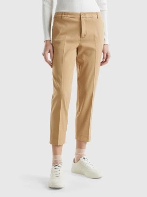 Zdjęcie produktu Benetton, Cropped Chinos In Stretch Cotton, size , Camel, Women United Colors of Benetton