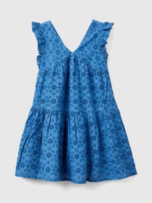 Zdjęcie produktu Benetton, Dress With Broderie Anglaise Embroidery, size 3XL, Blue, Kids United Colors of Benetton