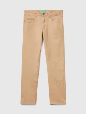 Zdjęcie produktu Benetton, Five Pocket Slim Fit Trousers, size M, Camel, Kids United Colors of Benetton