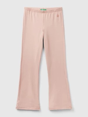 Zdjęcie produktu Benetton, Flared Leggings In Stretch Cotton, size L, Soft Pink, Kids United Colors of Benetton