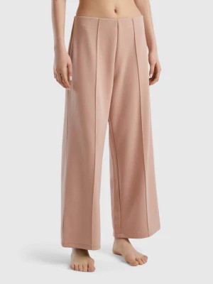 Zdjęcie produktu Benetton, High-waisted Palazzo Trousers, size L, Nude, Women United Colors of Benetton