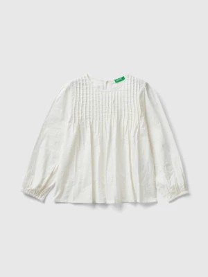 Zdjęcie produktu Benetton, Lightweight Blouse In Pure Cotton, size 3XL, Creamy White, Kids United Colors of Benetton