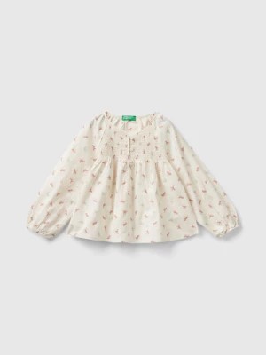 Zdjęcie produktu Benetton, Lightweight Blouse With Horse Print, size 104, Creamy White, Kids United Colors of Benetton