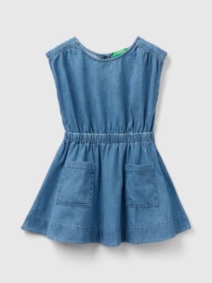 Zdjęcie produktu Benetton, Lightweight Denim Dress, size M, Light Blue, Kids United Colors of Benetton