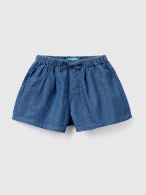 Zdjęcie produktu Benetton, Lightweight Denim-look Shorts, size 110, Blue, Kids United Colors of Benetton
