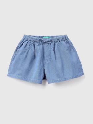 Zdjęcie produktu Benetton, Lightweight Denim-look Shorts, size 110, Light Blue, Kids United Colors of Benetton