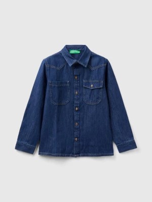 Zdjęcie produktu Benetton, Lightweight Denim Shirt, size L, Blue, Kids United Colors of Benetton