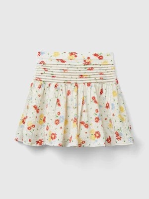 Zdjęcie produktu Benetton, Lightweight Floral Skirt, size L, Creamy White, Kids United Colors of Benetton