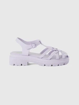 Zdjęcie produktu Benetton, Lilac Sandals With Crisscrossed Bands, size 35, Lilac, Women United Colors of Benetton