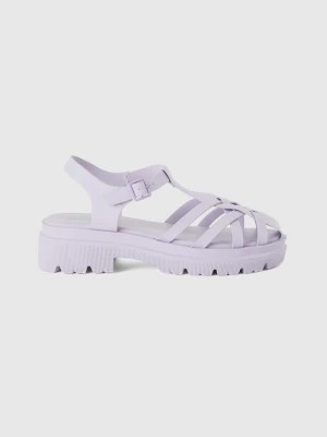 Zdjęcie produktu Benetton, Lilac Sandals With Crisscrossed Bands, size 39, Lilac, Women United Colors of Benetton