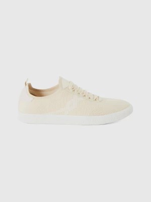 Zdjęcie produktu Benetton, Low-top Sneakers In Cream And Beige, size 41, Creamy White, Men United Colors of Benetton