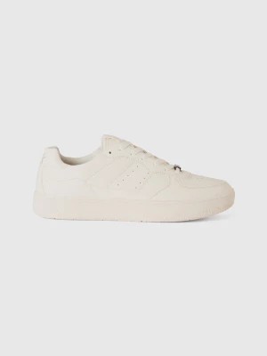 Zdjęcie produktu Benetton, Low-top Sneakers In Imitation Leather, size 41, Creamy White, Men United Colors of Benetton