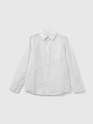 Zdjęcie produktu Benetton, Micro Pattern Shirt, size L, White, Kids United Colors of Benetton