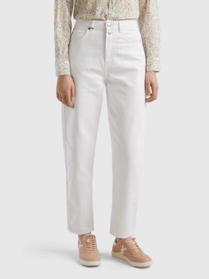 Zdjęcie produktu Benetton, Mom Fit Trousers, size 36, White, Women United Colors of Benetton